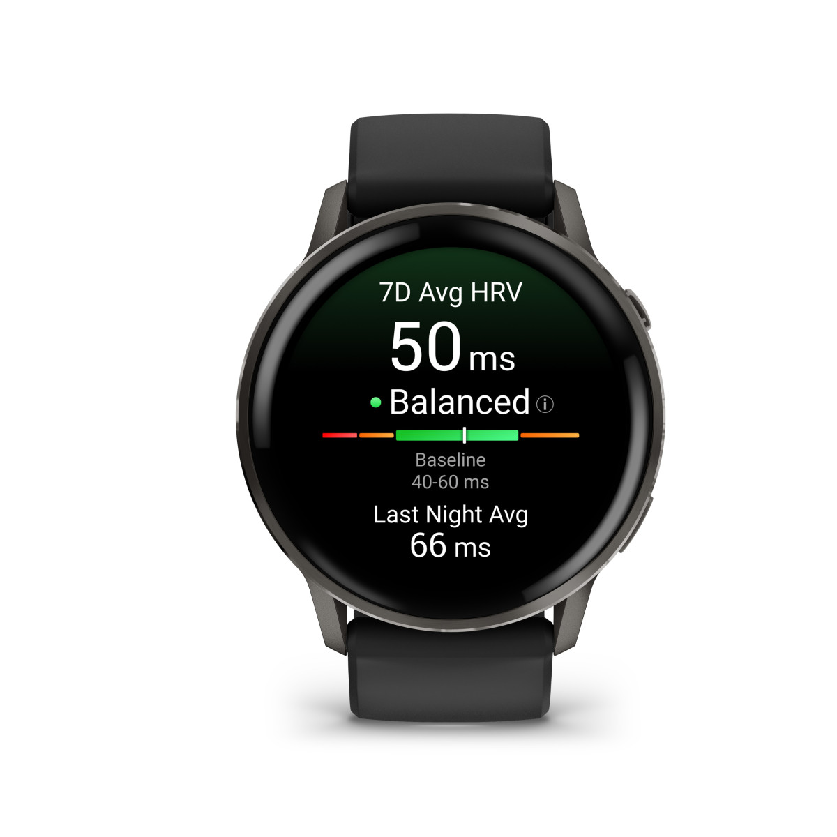 Garmin Venu® 4 Smart Watch | 45 mm | Slate - Black Silicone Band