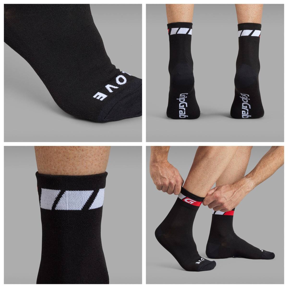 GripGrab Classic Regular Cut kojinės | Black