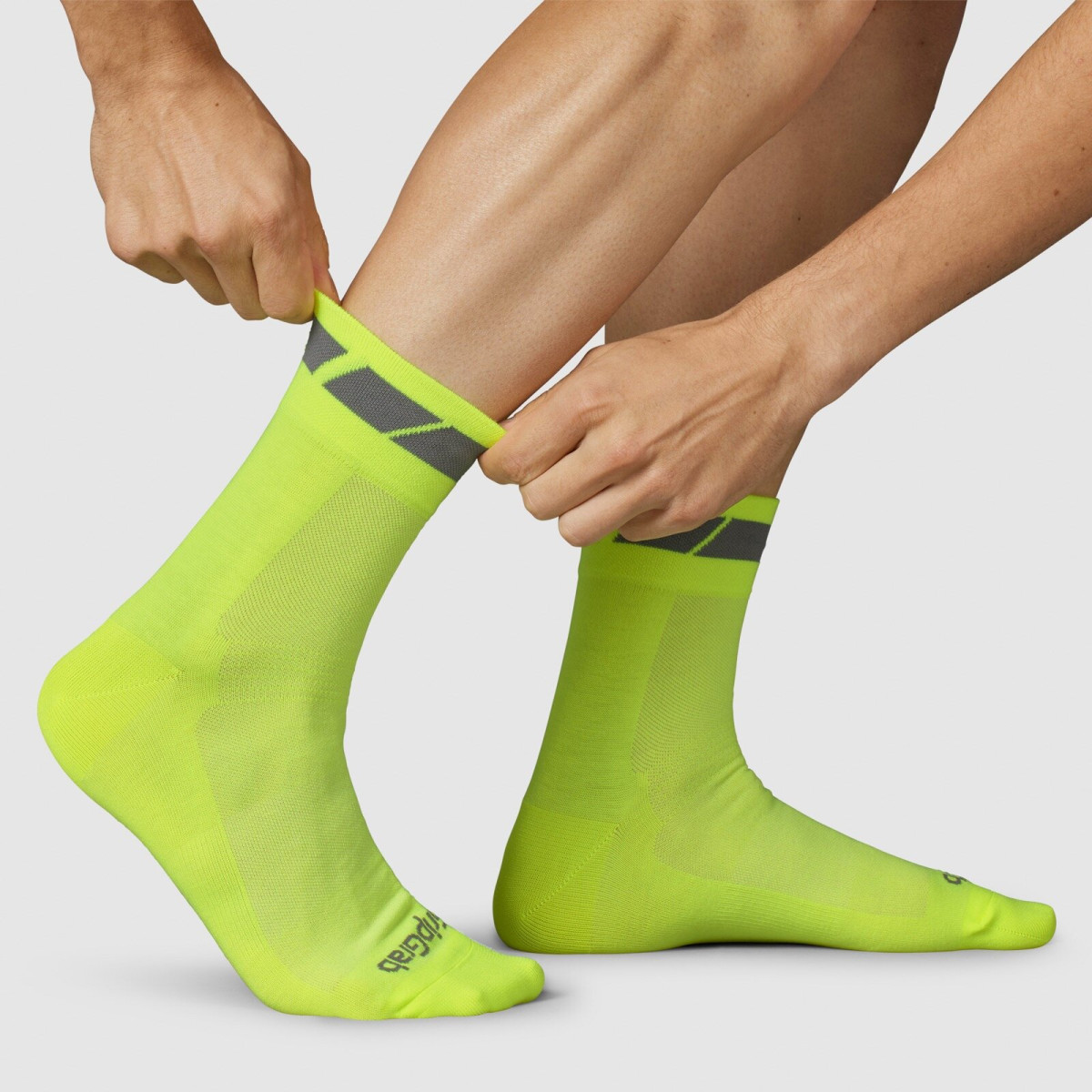 GripGrab Classic Regular Cut kojinės | Yellow Hi-Vis