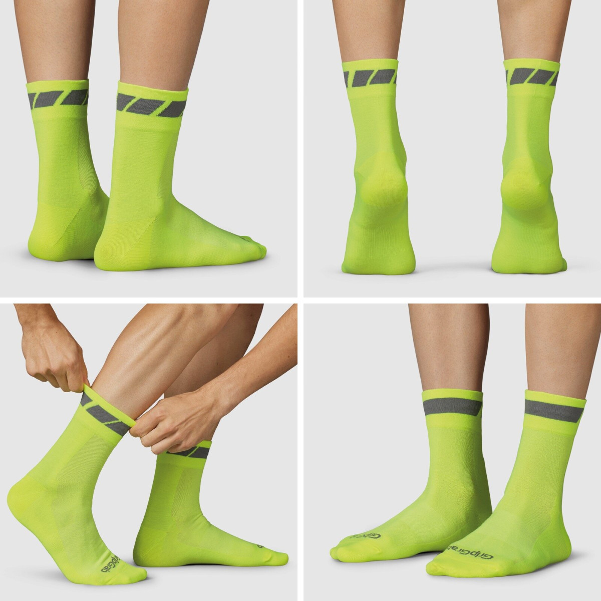 GripGrab Classic Regular Cut kojinės | Yellow Hi-Vis