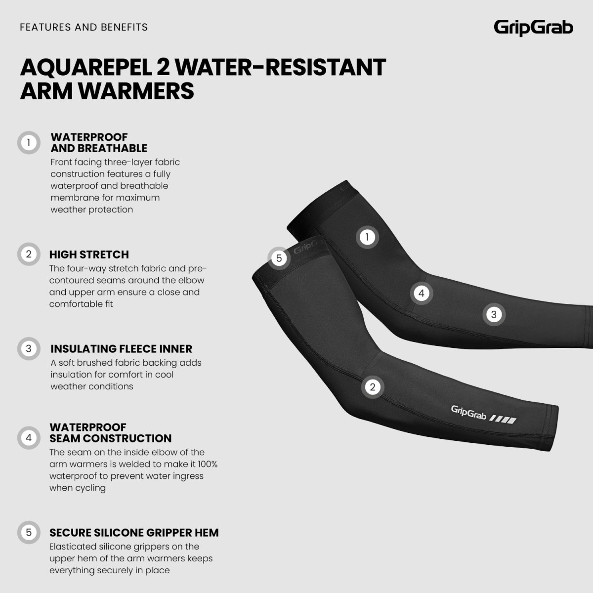 GripGrab AquaRepel 2 Thermal rankų pašiltinimai