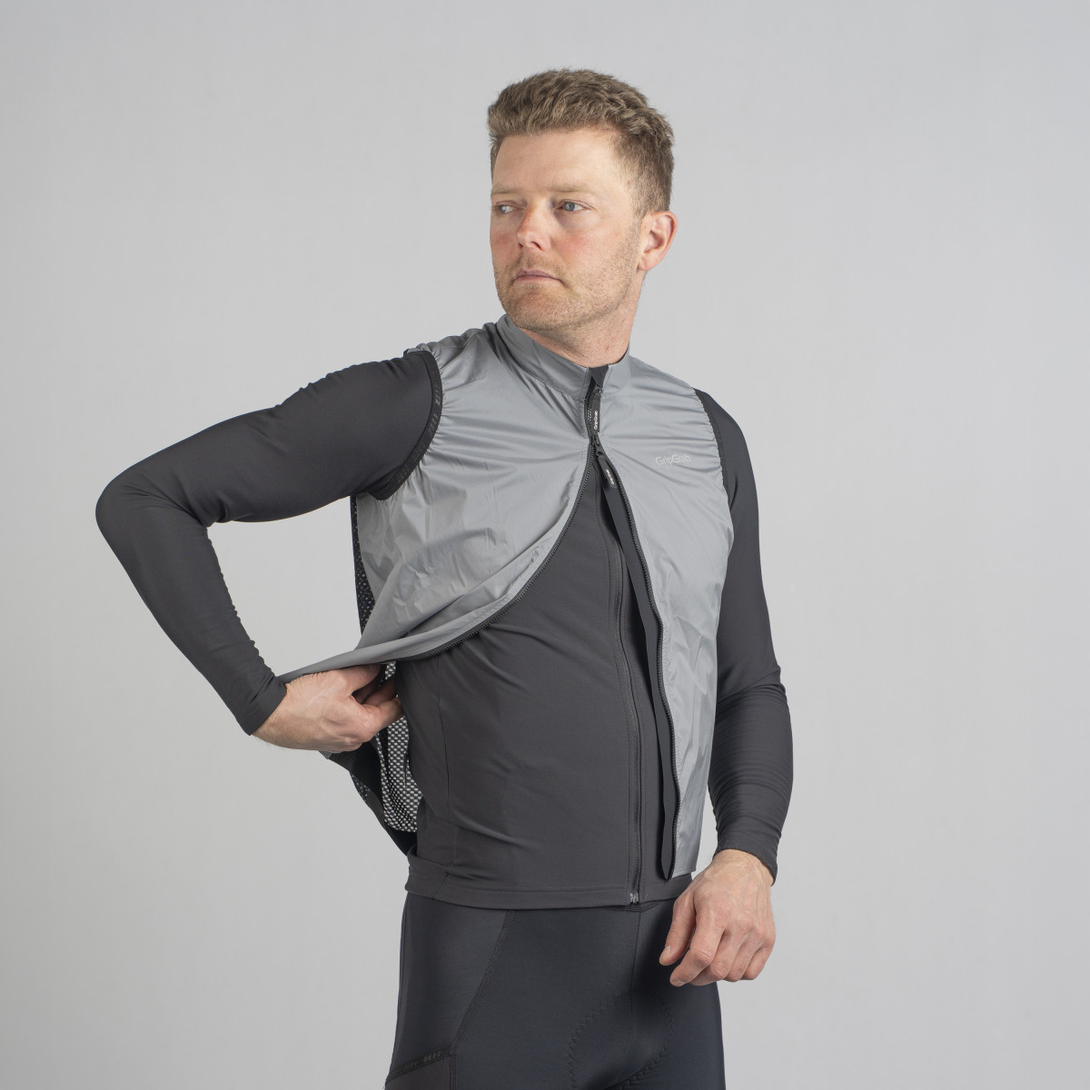 GripGrab PACR Windproof Lightweight vyriška liemenė | Grey