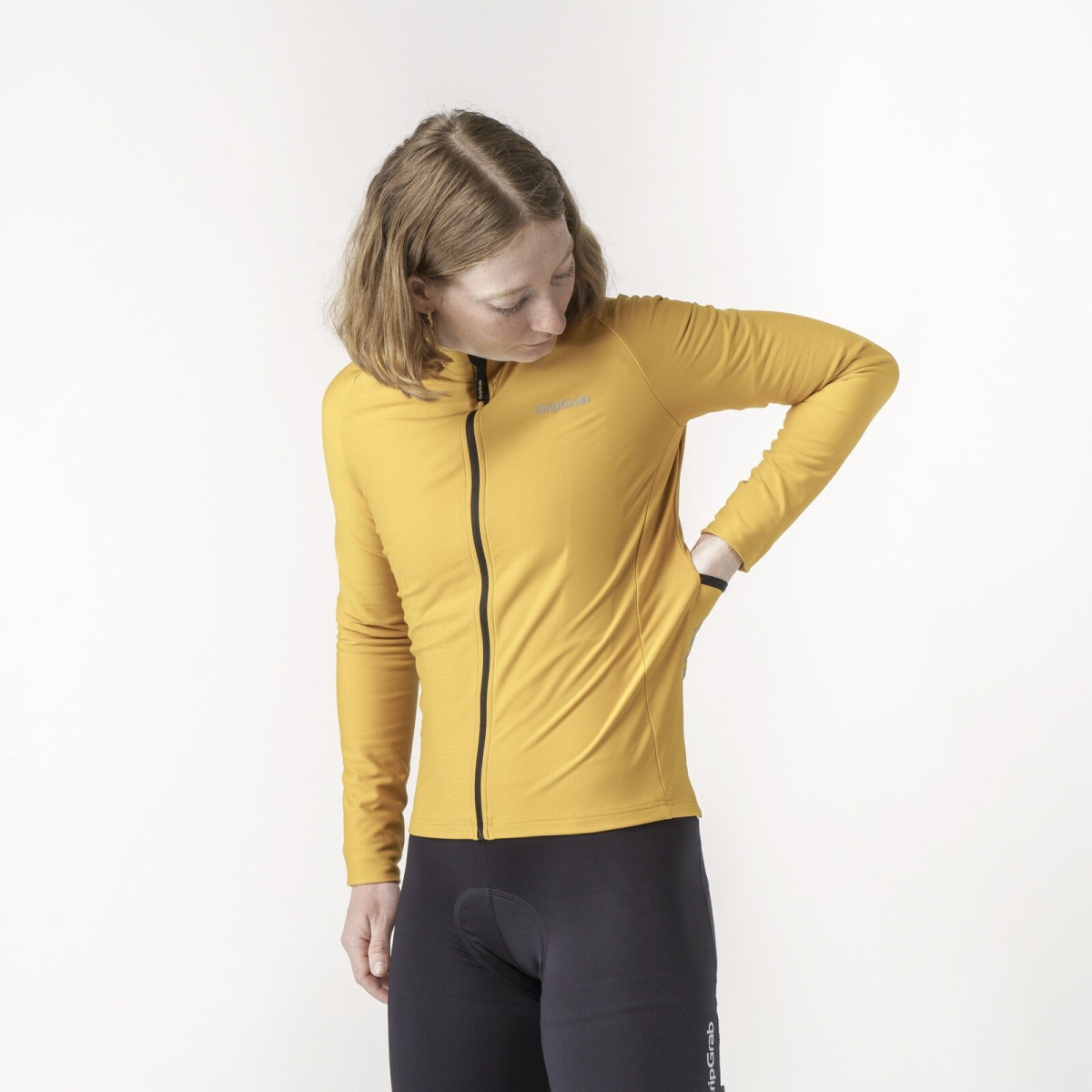 GripGrab PACR Thermal moteriški marškinėliai | Mustard Yellow