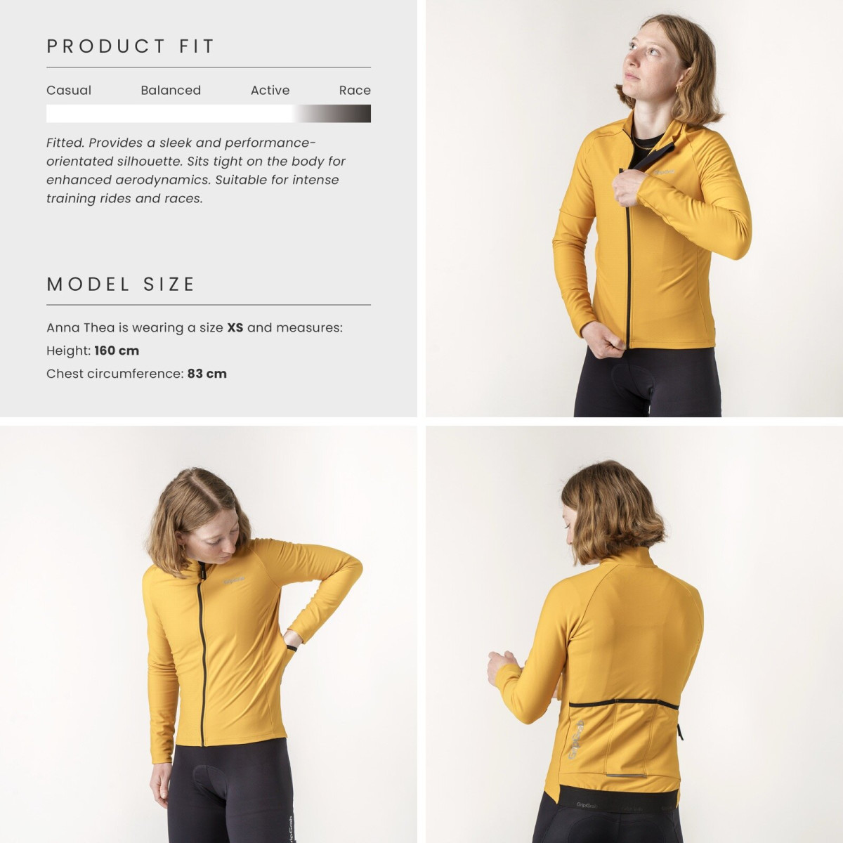 GripGrab PACR Thermal moteriški marškinėliai | Mustard Yellow