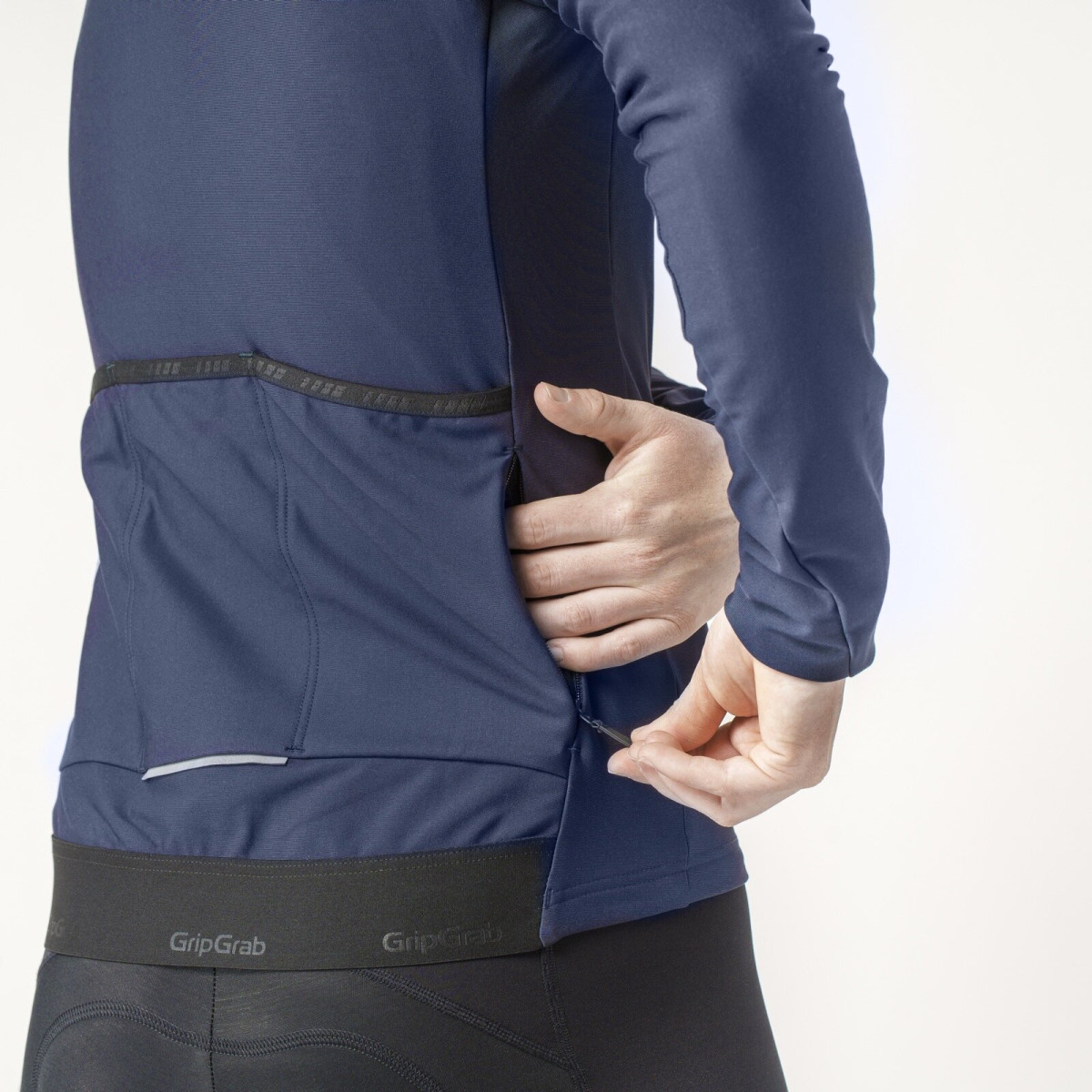 GripGrab PACR Thermal moteriški marškinėliai | Navy Blue