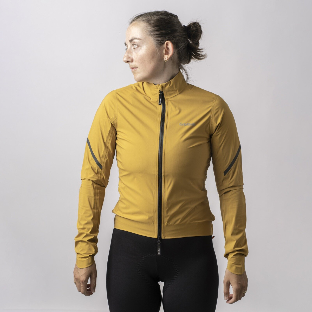 GripGrab RainMaster Waterproof Lightweight Women's Jacket | Mustard Yellow