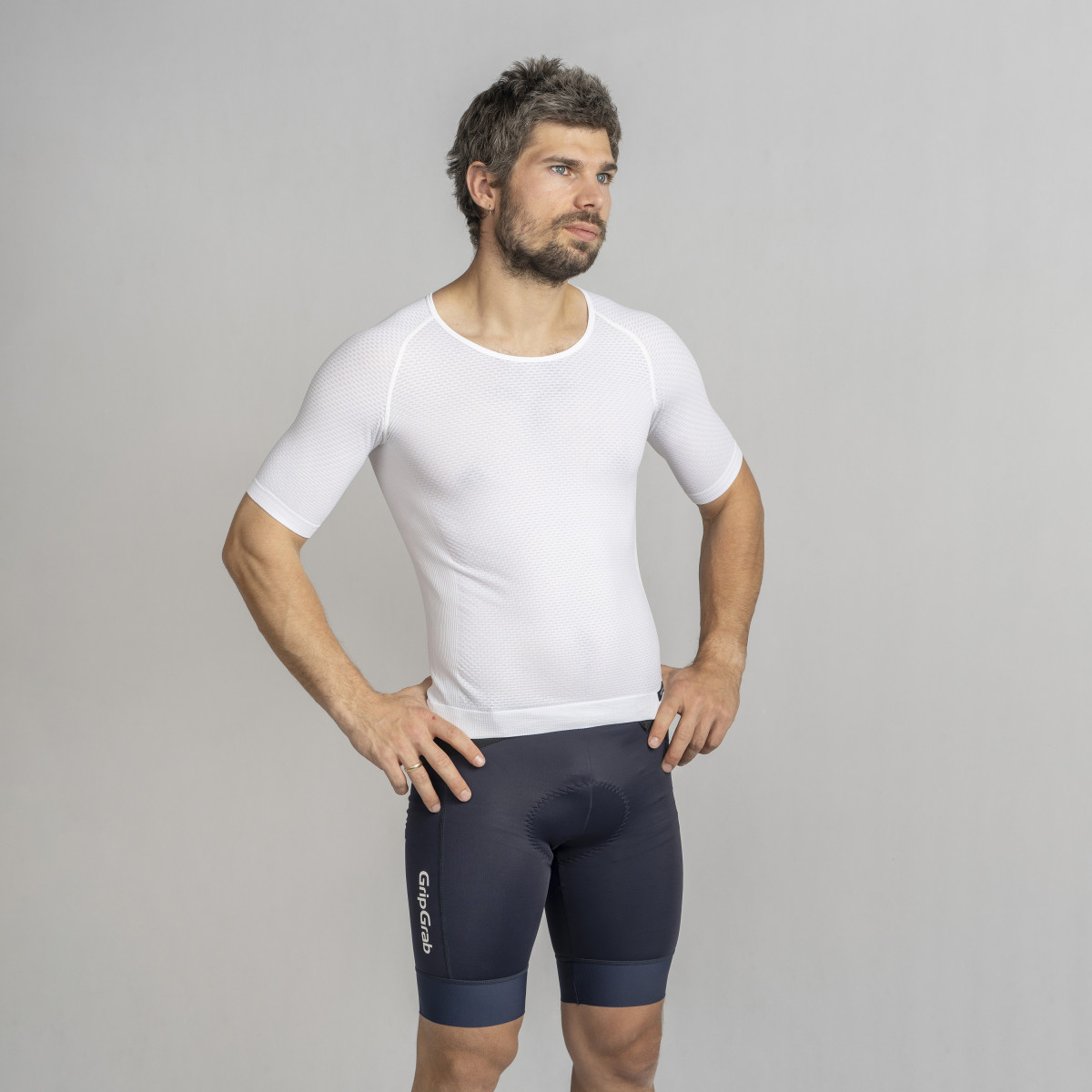 GripGrab PACR Summer vyriški apatiniai marškinėliai | White