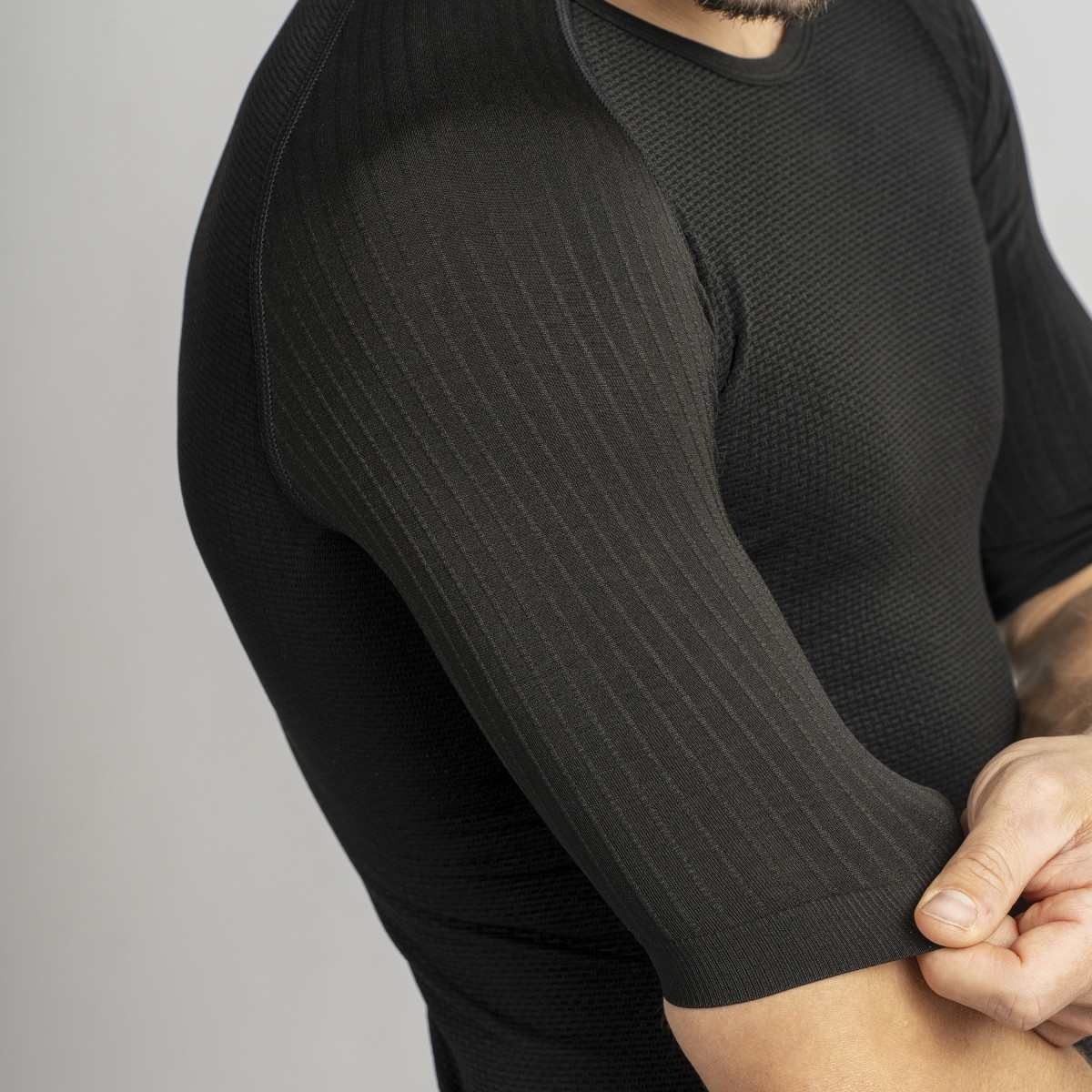 GripGrab PACR Spring-Autumn vyriški apatiniai marškinėliai | Black