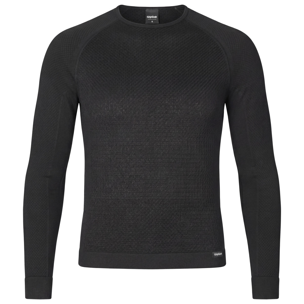 GripGrab PACR Winter Seamless vyriški termo marškinėliai | Black