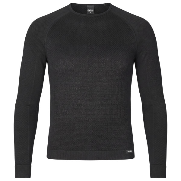 GripGrab PACR Winter Seamless vyriški termo marškinėliai | Black