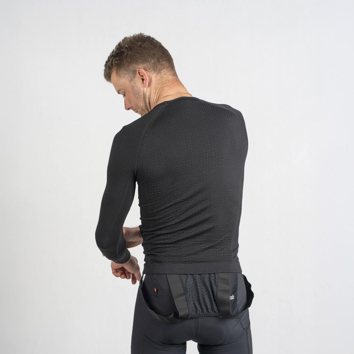 GripGrab PACR Winter Seamless vyriški termo marškinėliai | Black