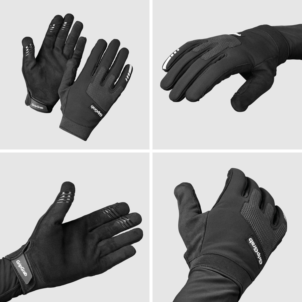 GripGrab Descent InsideGrip™ Spring-Autumn pirštinės | Black