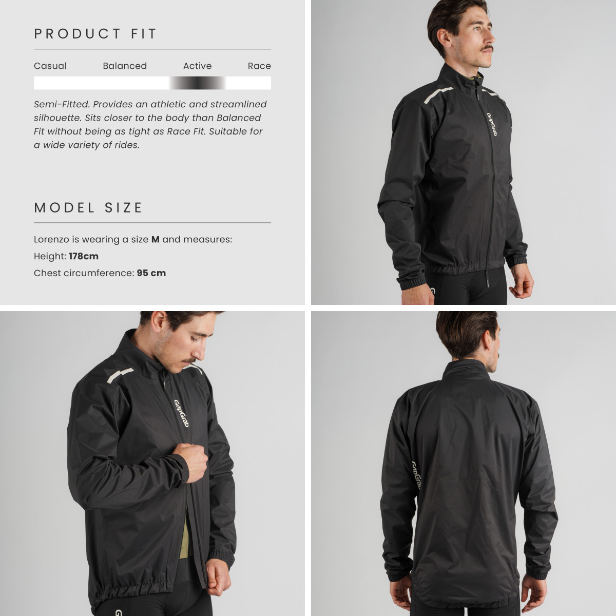 GripGrab Ride Waterproof Lightweight Men's Jacket | Black