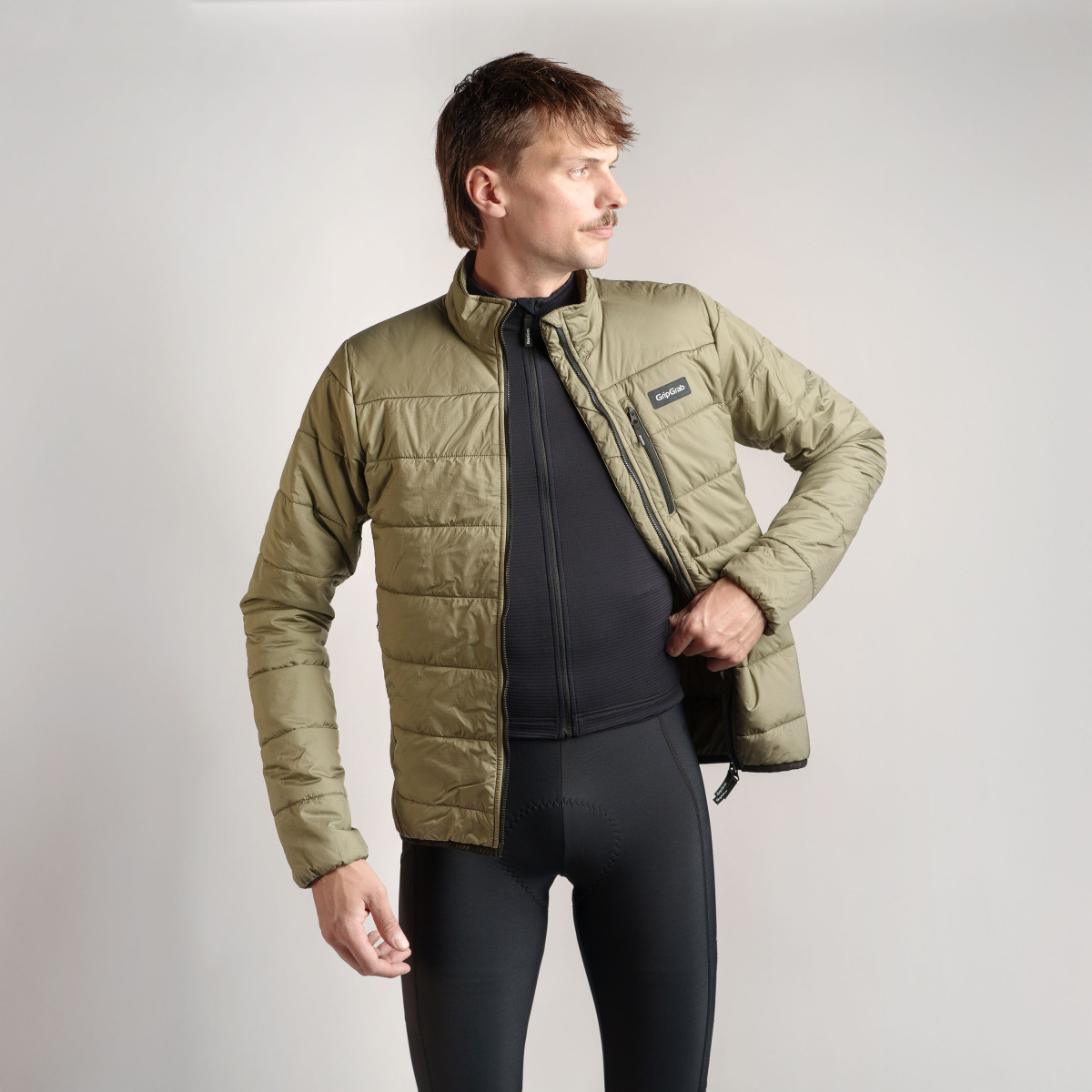 GripGrab EXPLR Insulated vyriška striukė | Olive Green