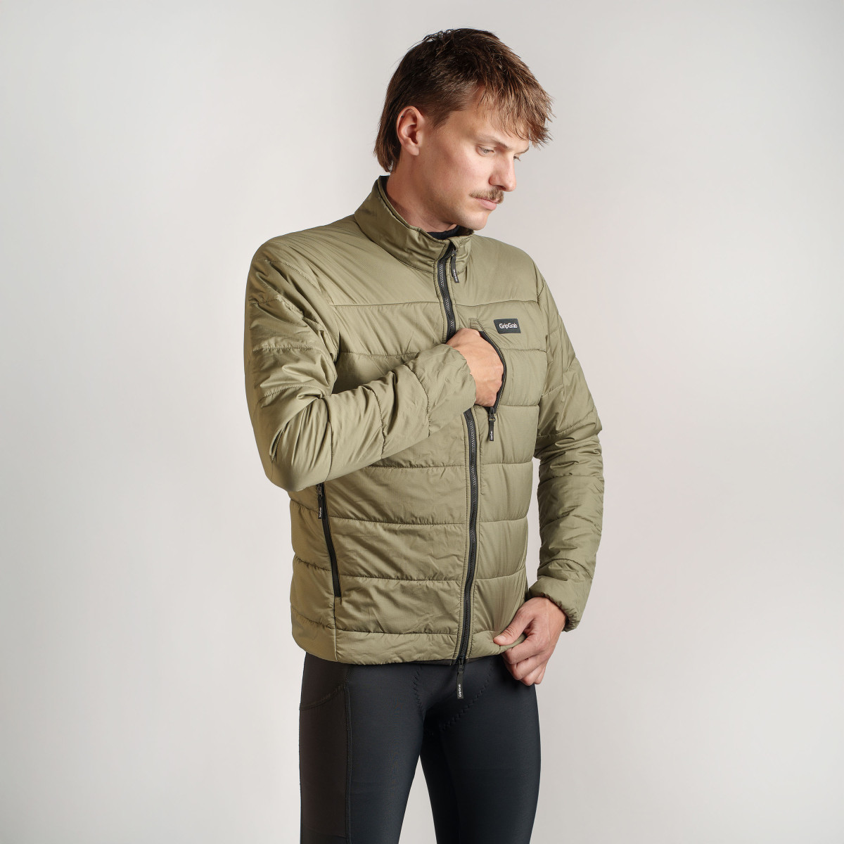 GripGrab EXPLR Insulated vyriška striukė | Olive Green