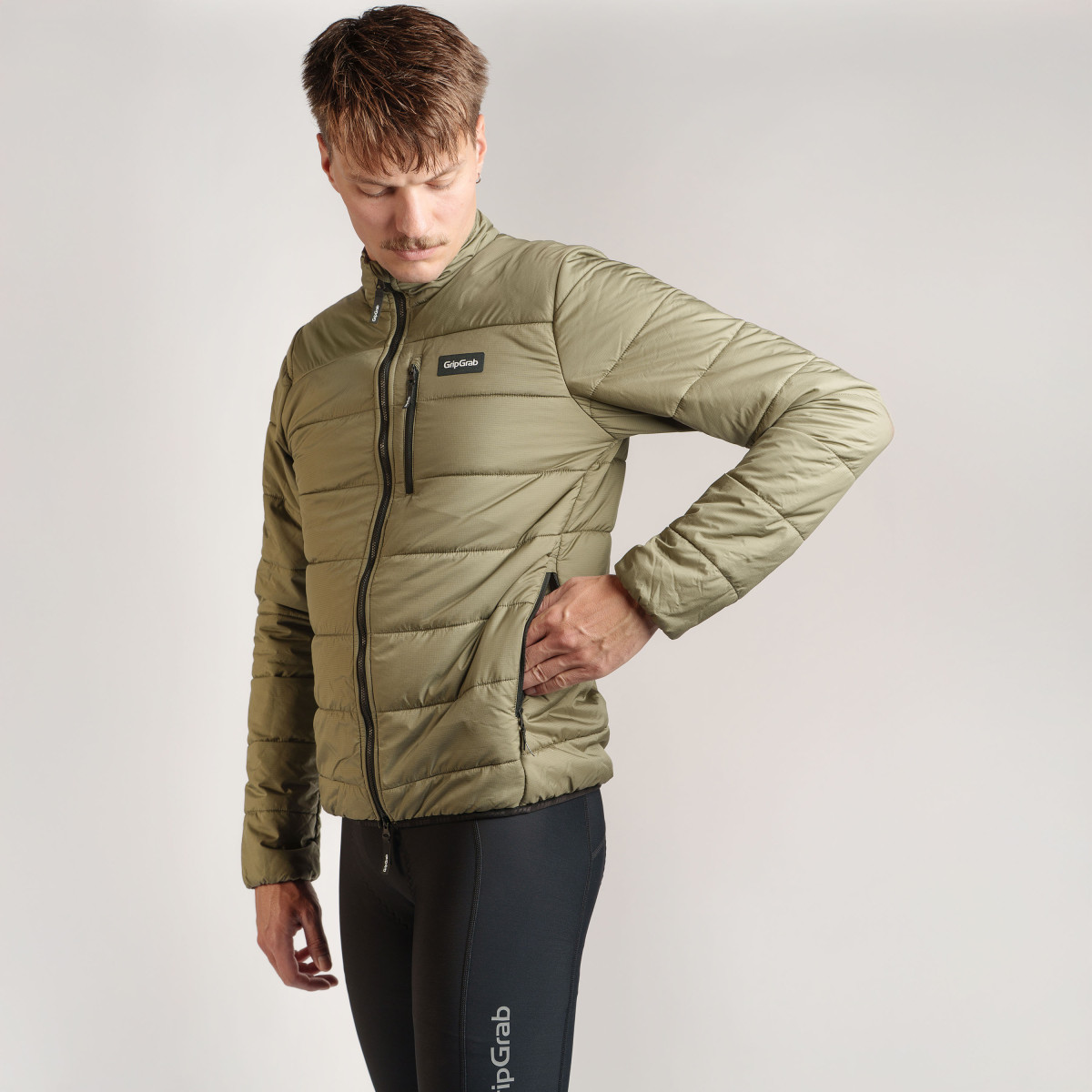 GripGrab EXPLR Insulated vyriška striukė | Olive Green