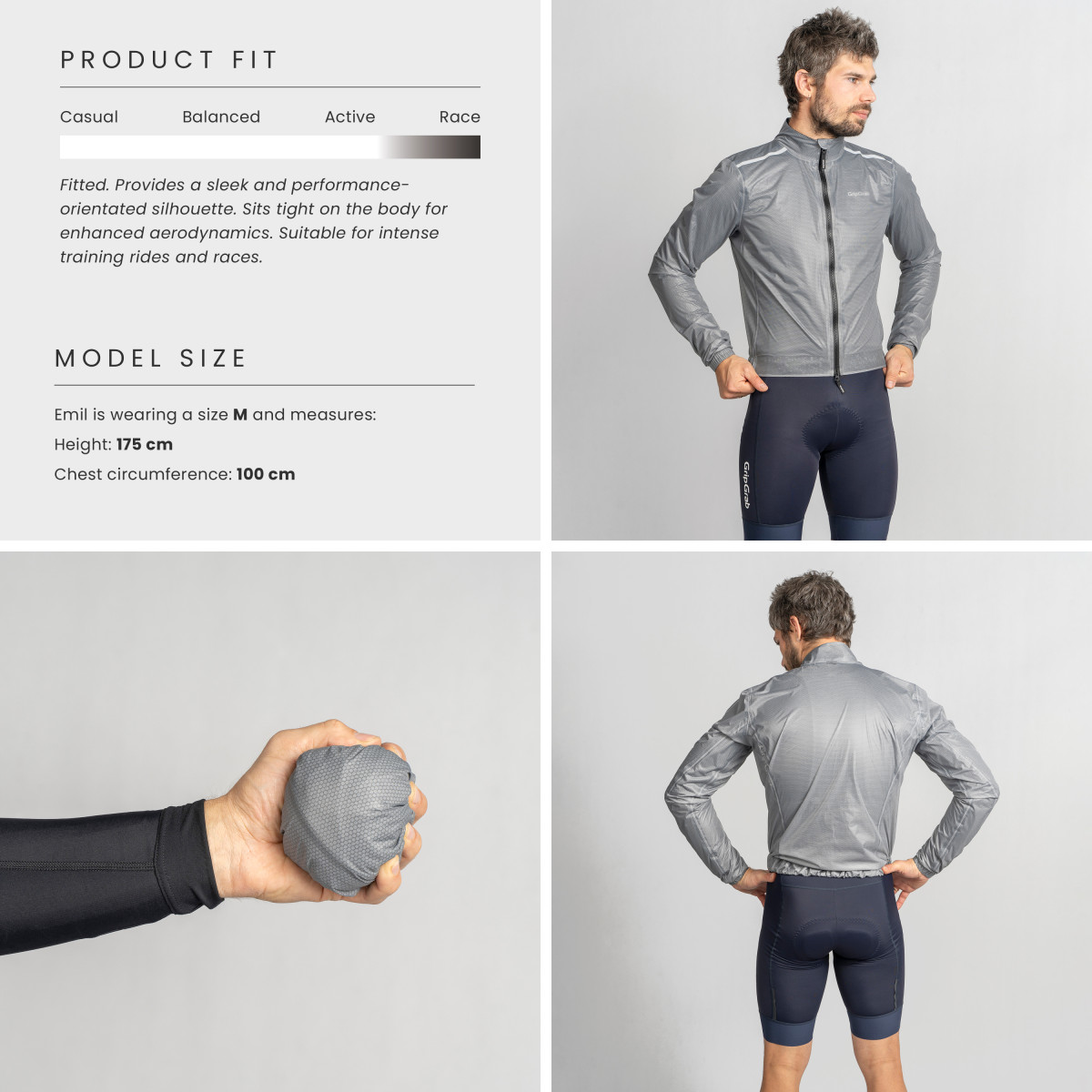 GripGrab PACR Emergency vyriška striukė | Transparent