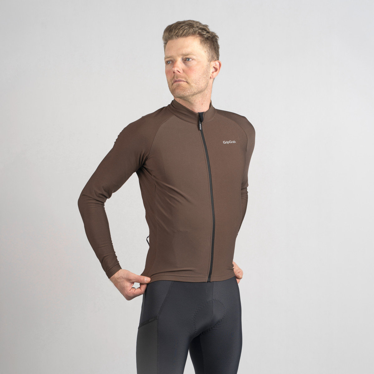 GripGrab PACR Thermal vyriški marškinėliai | Brown