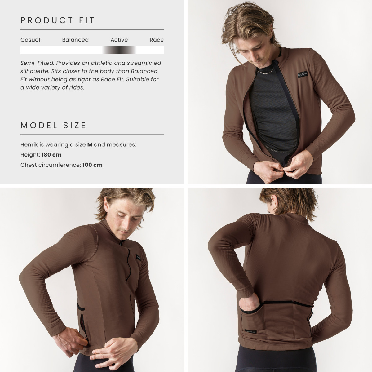 GripGrab EXPLR MerinoTech Thermal vyriški marškinėliai | Brown