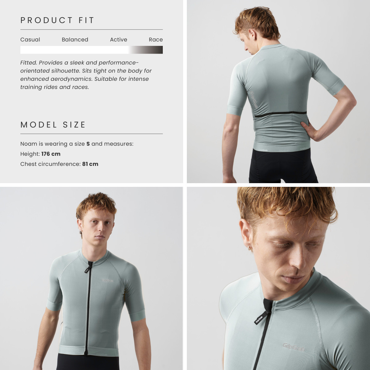 GripGrab PACR vyriški marškinėliai | Light Blue