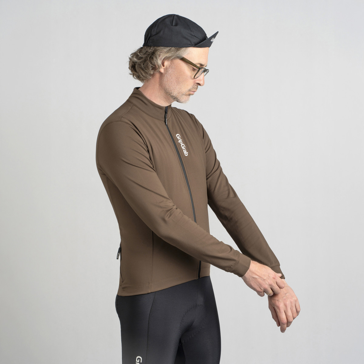 GripGrab RIDE Thermal vyriški marškinėliai | Brown