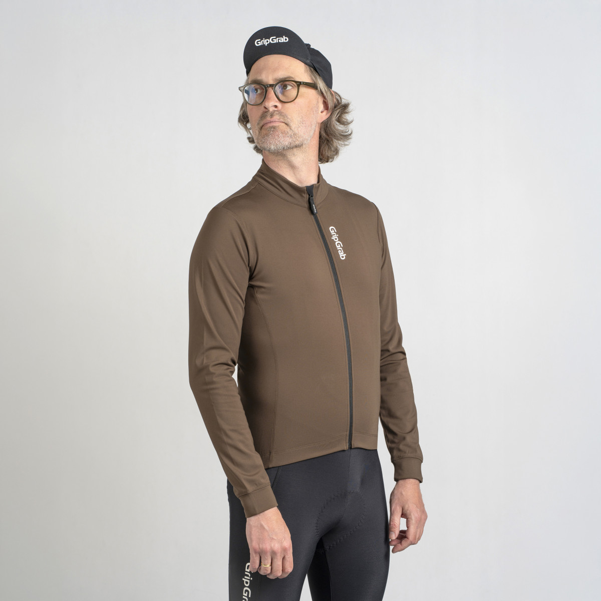 GripGrab RIDE Thermal vyriški marškinėliai | Brown