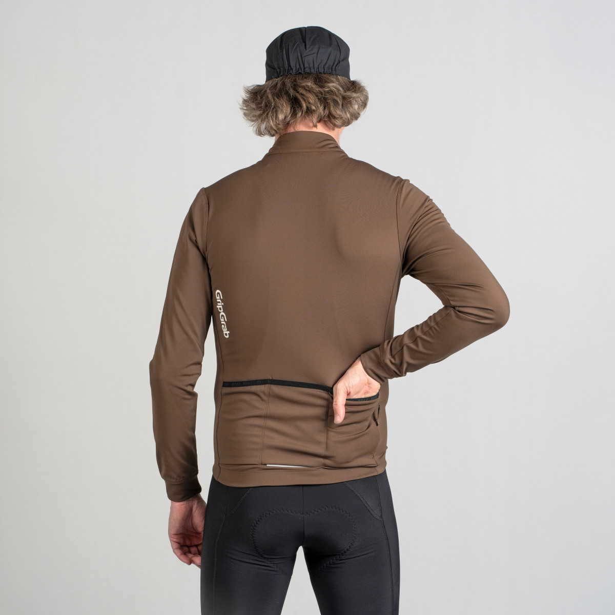 GripGrab RIDE Thermal vyriški marškinėliai | Brown
