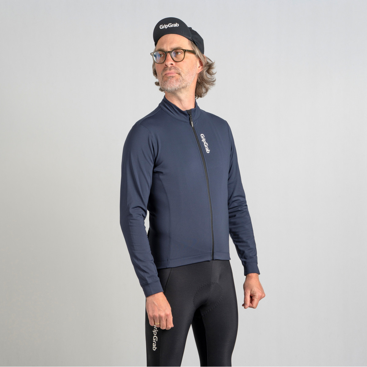 GripGrab RIDE Thermal vyriški marškinėliai | Navy Blue