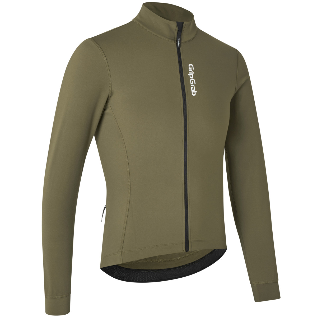 GripGrab Ride Thermal Men's Long Sleeve Jersey | Olive Green