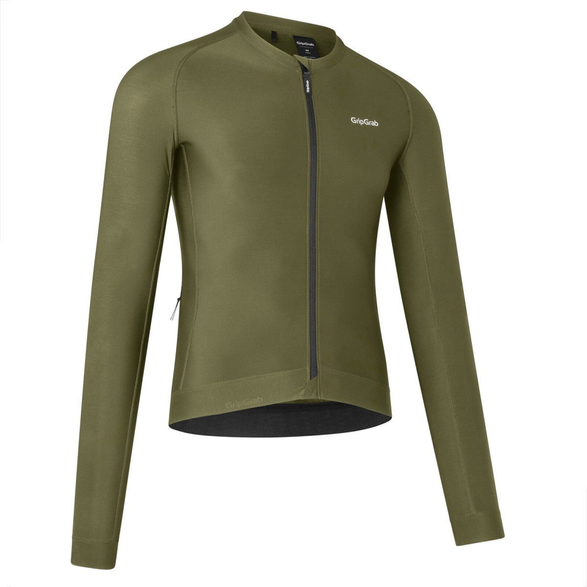 GripGrab PACR LS vyriški marškinėliai | Olive Green