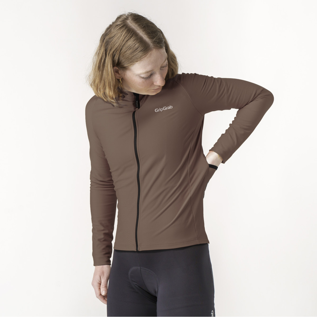GripGrab PACR Thermal moteriški marškinėliai | Brown