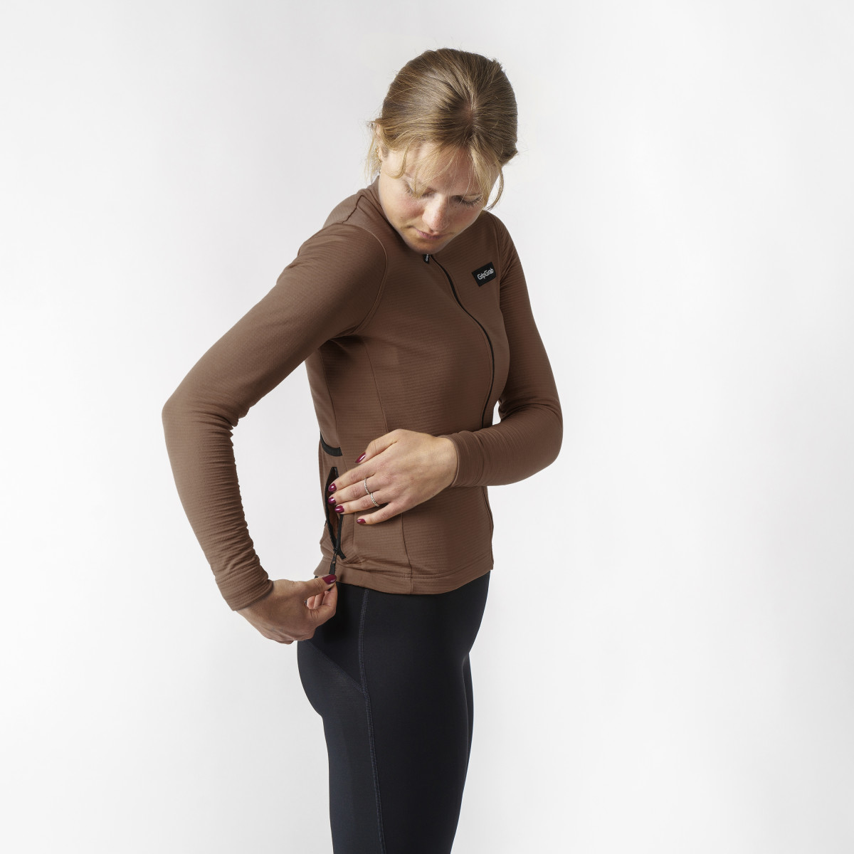 GripGrab EXPLR MerinoTech Thermal moteriški marškinėliai | Brown