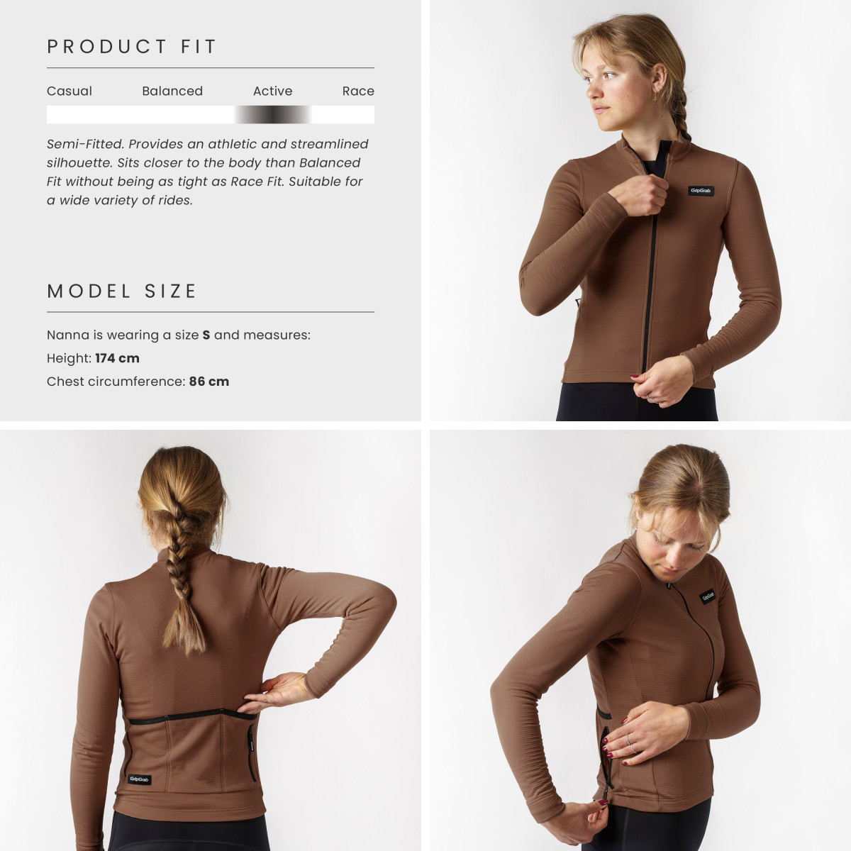 GripGrab EXPLR MerinoTech Thermal moteriški marškinėliai | Brown