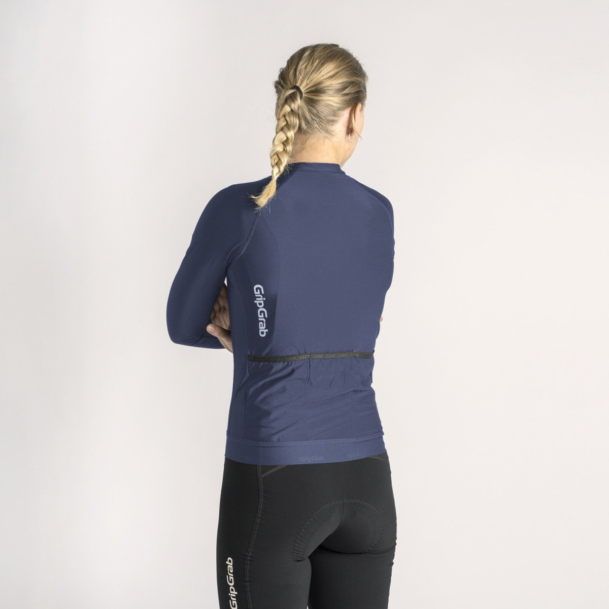 GripGrab PACR LS moteriški marškinėliai | Navy Blue