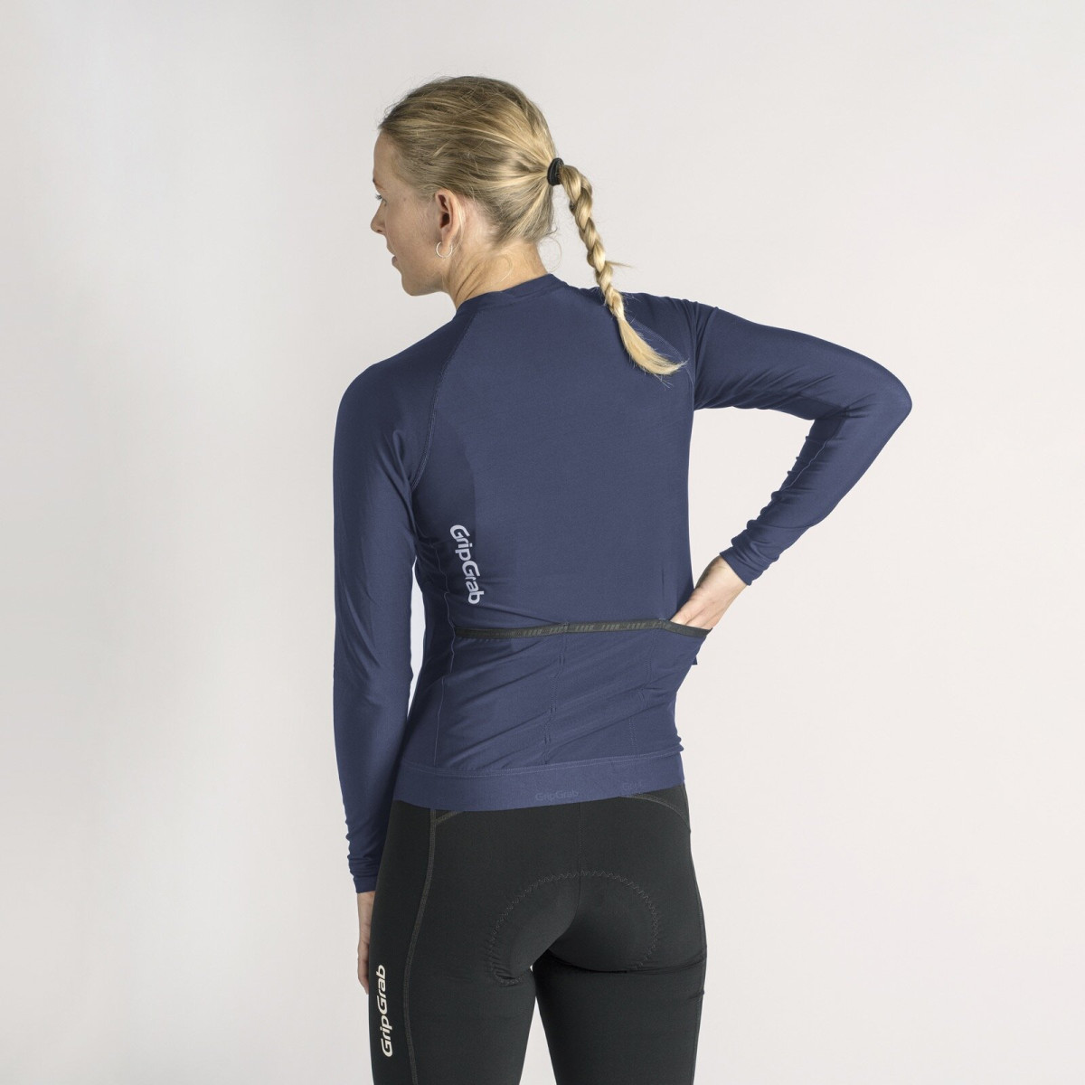 GripGrab PACR LS moteriški marškinėliai | Navy Blue