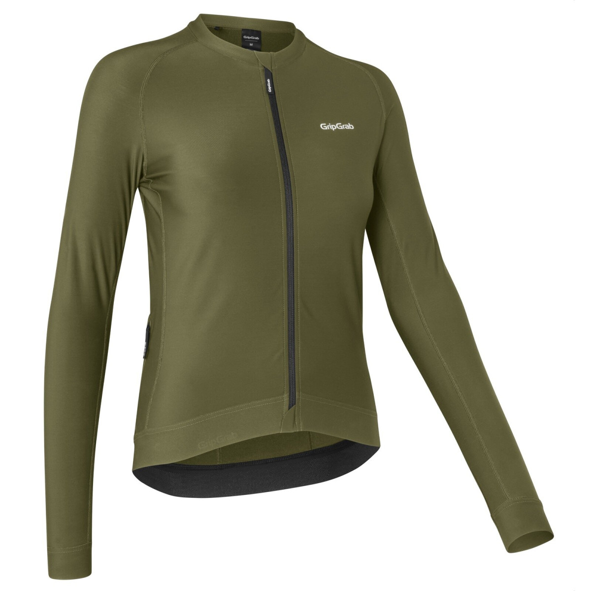 GripGrab PACR LS moteriški marškinėliai | Olive Green
