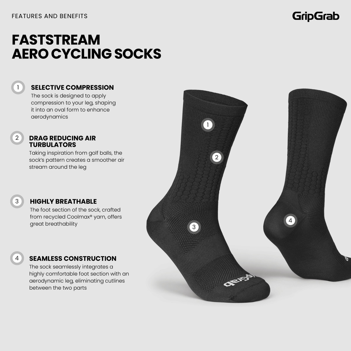 GripGrab Aero TT Gants Cyclisme Aérodynamiques Courts - Gants Vélo Race Professionnels Homme Femme
