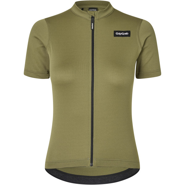 GripGrab EXPLR Merinotech moteriški marškinėliai | Olive Green
