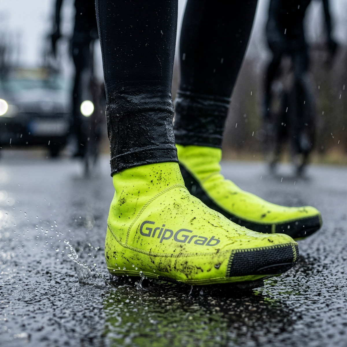 GripGrab PACR Waterproof Winter Road antbačiai | Yellow Hi-Vis