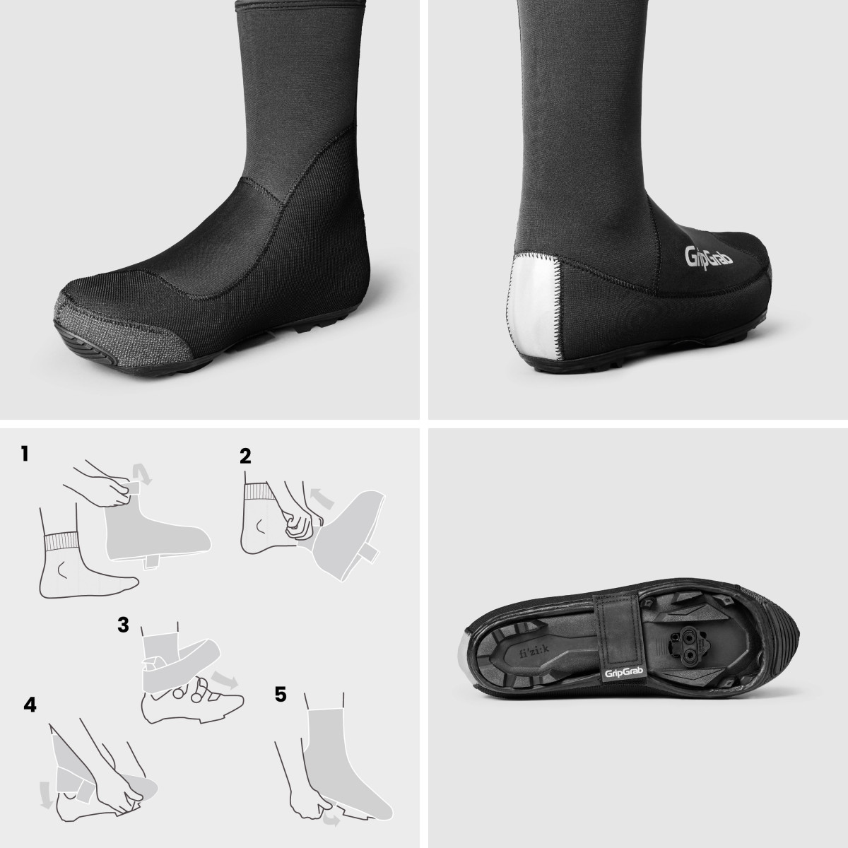 GripGrab PACR Waterproof Winter Gravel antbačiai | Black