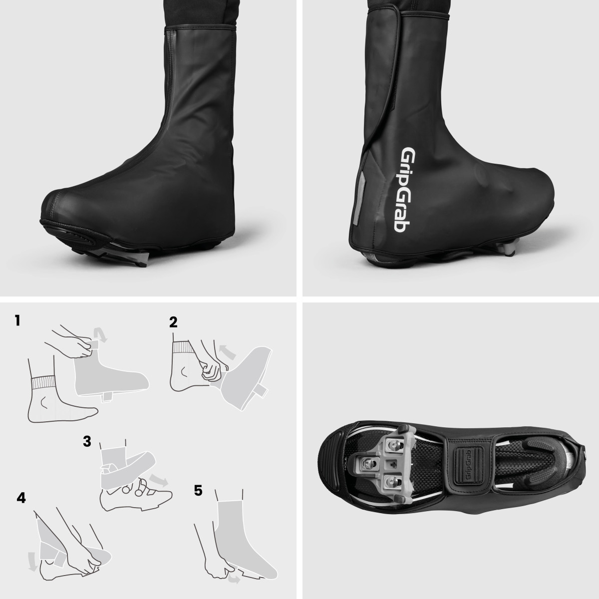 GripGrab RIDE 2 Waterproof Road antbačiai | Black