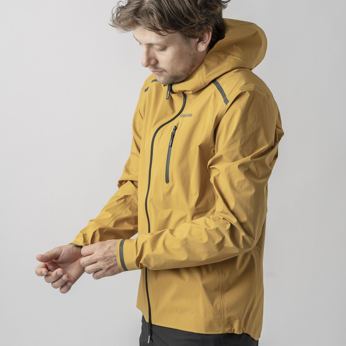 GripGrab EXPLR Waterproof Lightweight vyriška striukė | Mustard Yellow