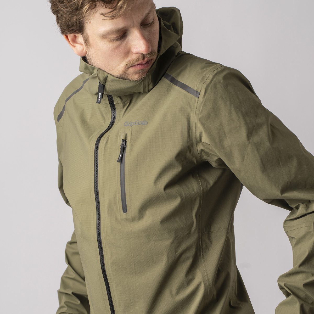 GripGrab EXPLR Waterproof Lightweight vyriška striukė | Olive Green