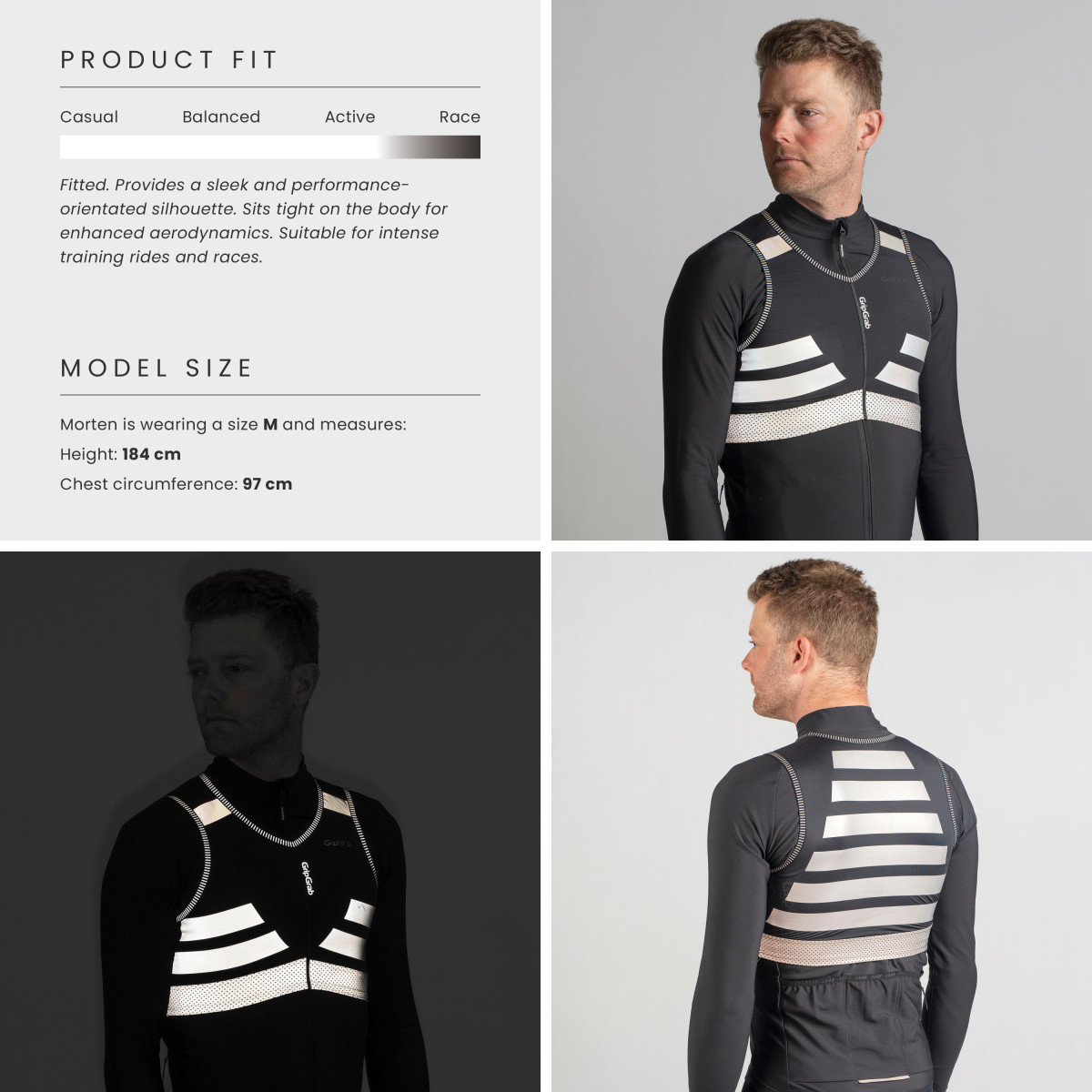GripGrab PACR Visibility vyriška liemenė | Grey