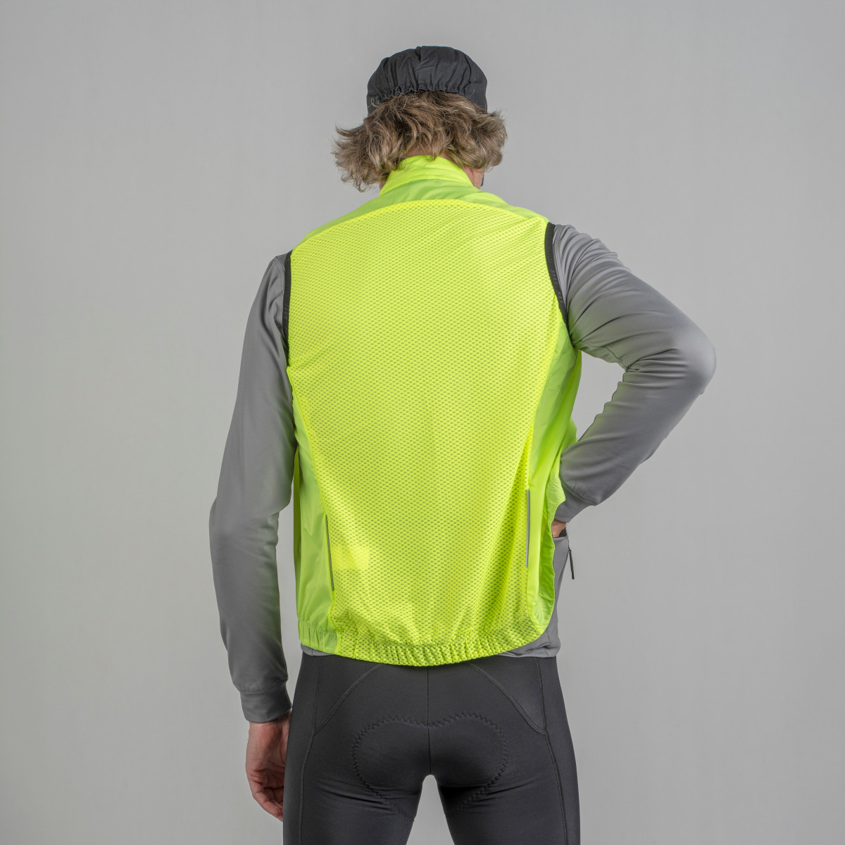 GripGrab RIDE Windproof vyriška liemenė | Yellow Hi-Vis