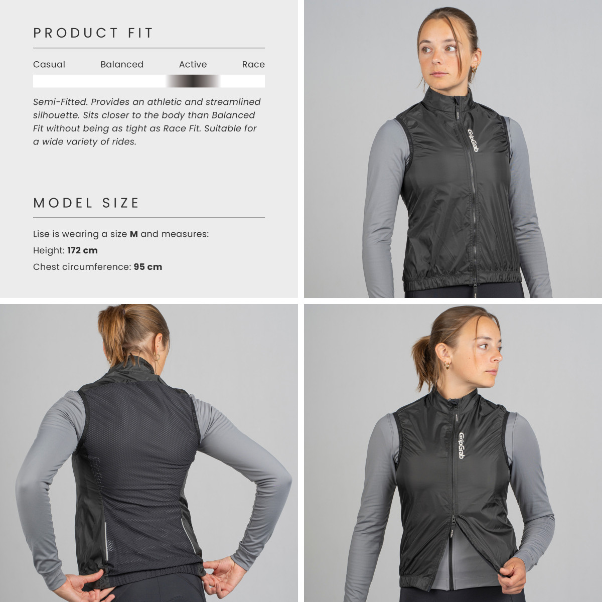 GripGrab RIDE Windproof moteriška liemenė | Black