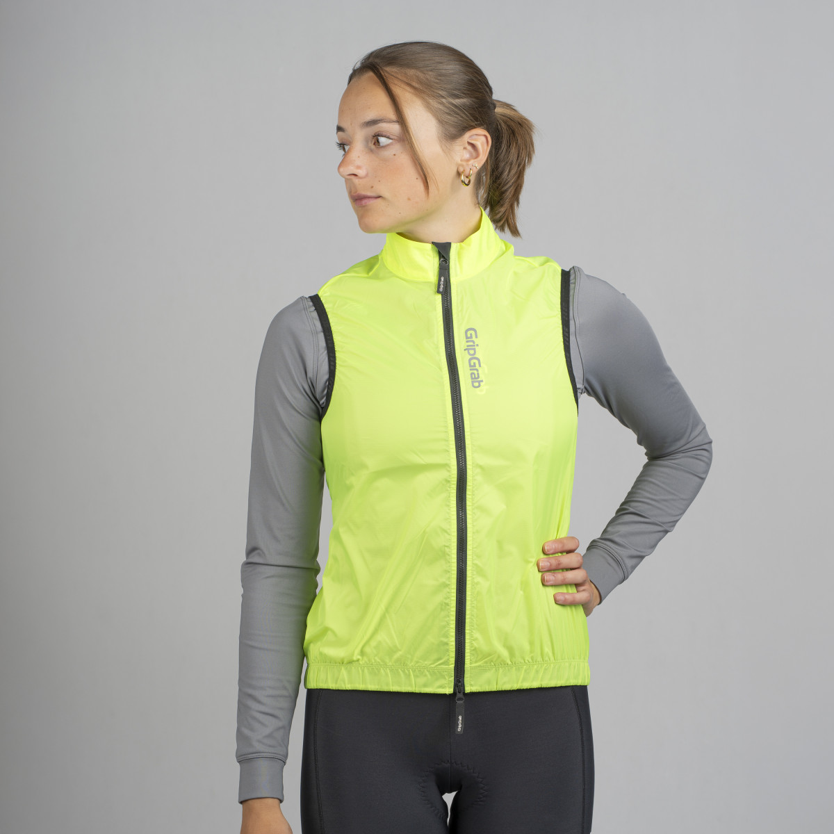 GripGrab RIDE Windproof moteriška liemenė | Yellow Hi-Vis