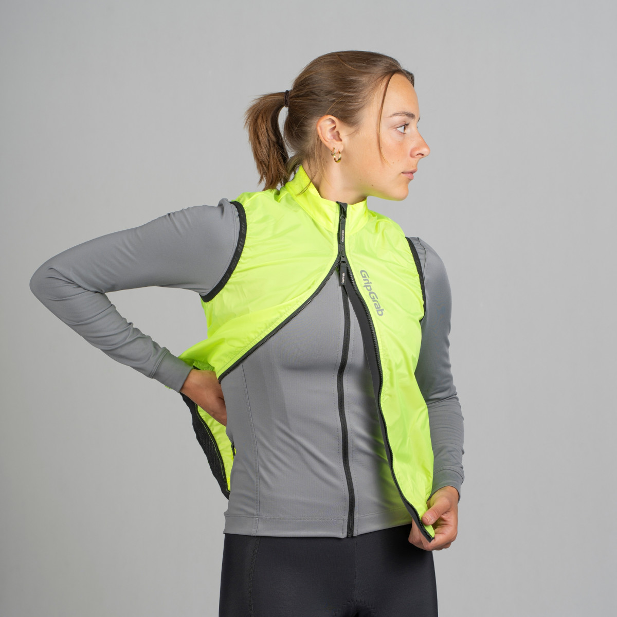 GripGrab RIDE Windproof moteriška liemenė | Yellow Hi-Vis