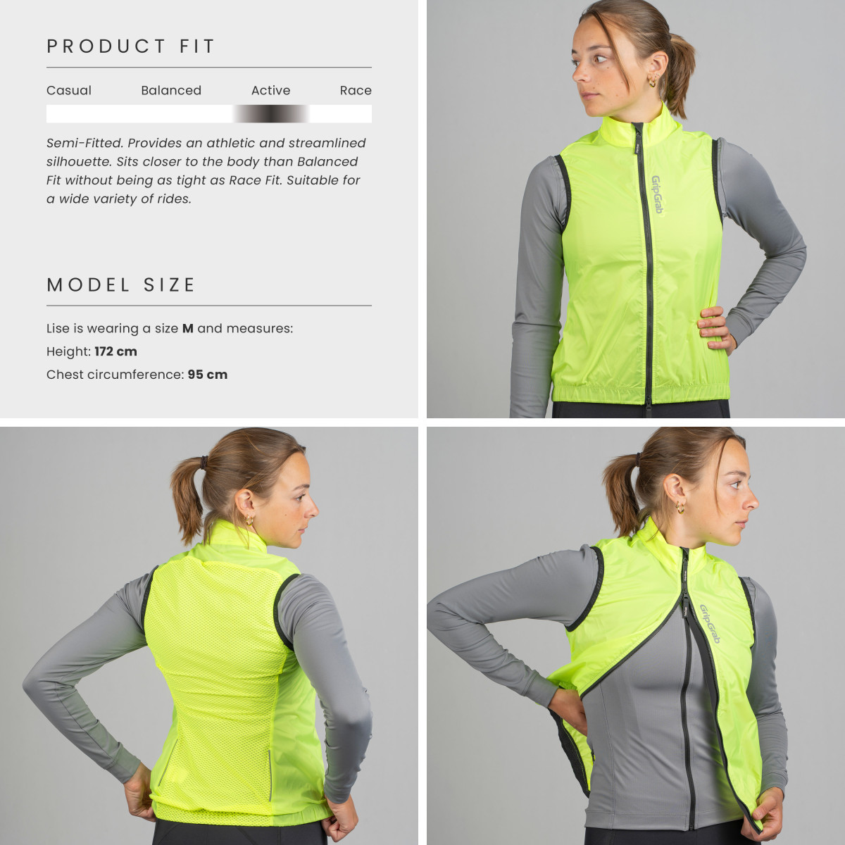 GripGrab RIDE Windproof moteriška liemenė | Yellow Hi-Vis