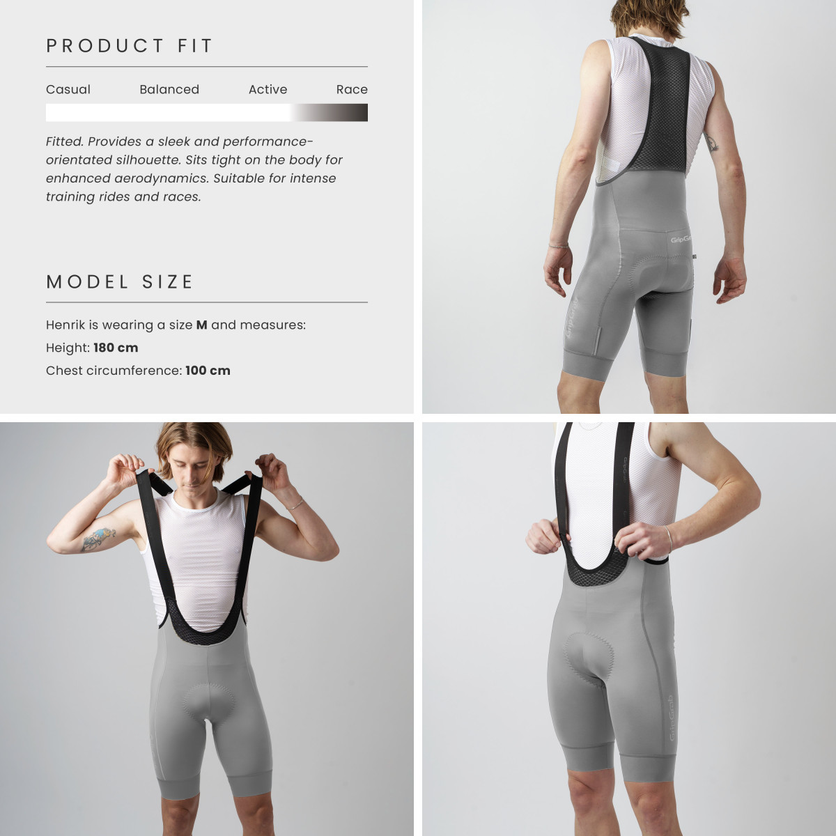 GripGrab PACR vyriški šortai | Grey